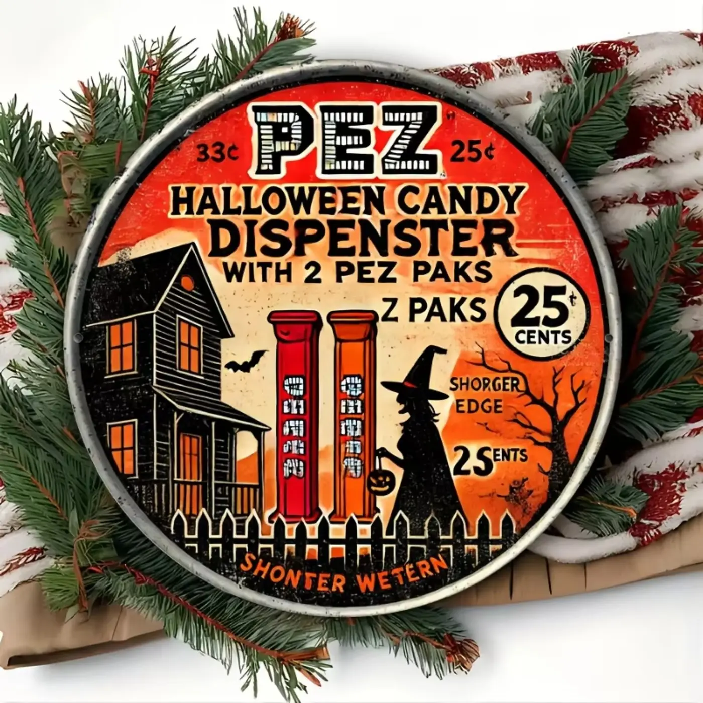 1pc Vintage Halloween Aluminum Candy Dispenser – Ideal for Parties, Bars, Restaurants & Offices | Halloween Decorations