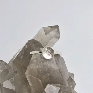 Jen's Jewels Rutilated Quartz Stacker Ring, Stacking Rings, Quartz Ring, Silver Stackable Ring