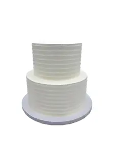 FromJennWithLove 2-Tier Ivory Fake Display Cake for Weddings, Parties & Event Planning Practice