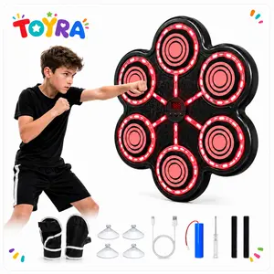 Music Boxing Machine With Boxing Gloves Controllable Sound Level With LED Electronic Wall Mounted Smart Control Boxing Machine, Musical Boxing Target Workout Punching Equipment，Christmas Gift summerwins