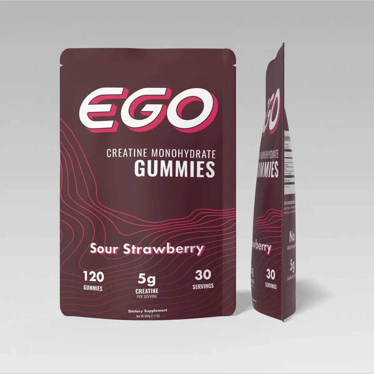 Ego Creatine Monohydrate Gummies - Sour Strawberry