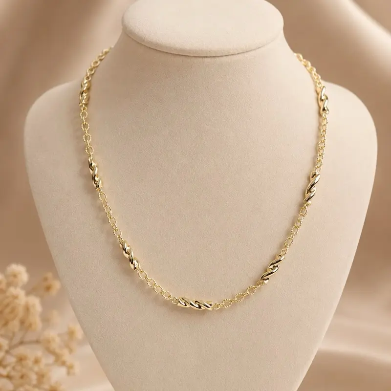 Women's XP 14K Gold Laminated Necklace - Waterproof, Tarnish-Resistant Elegant Fashion Accessory