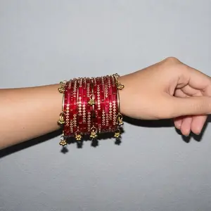 Kashmiri Glass Bangles - Size 2.4
