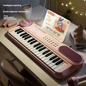 Neil Blue Kids Piano Keyboard 37 Keys with Microphone Portable Electronic Instrument for 3+ Yrs Old Boys Girls Boosts Hand Eye Coordination Fosters Music Interest Perfect Gift TOY HOBBY