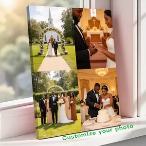 Custom Photo Canvas Painting Frame - Creative Wall Art | Digital Printed Photos on Canvas | Turn Baby Shower Photos into Lovely Wall Art | Great for Nursery, Gifts for Expecting Parents | Cute Design - Precious Gift! decor personalize