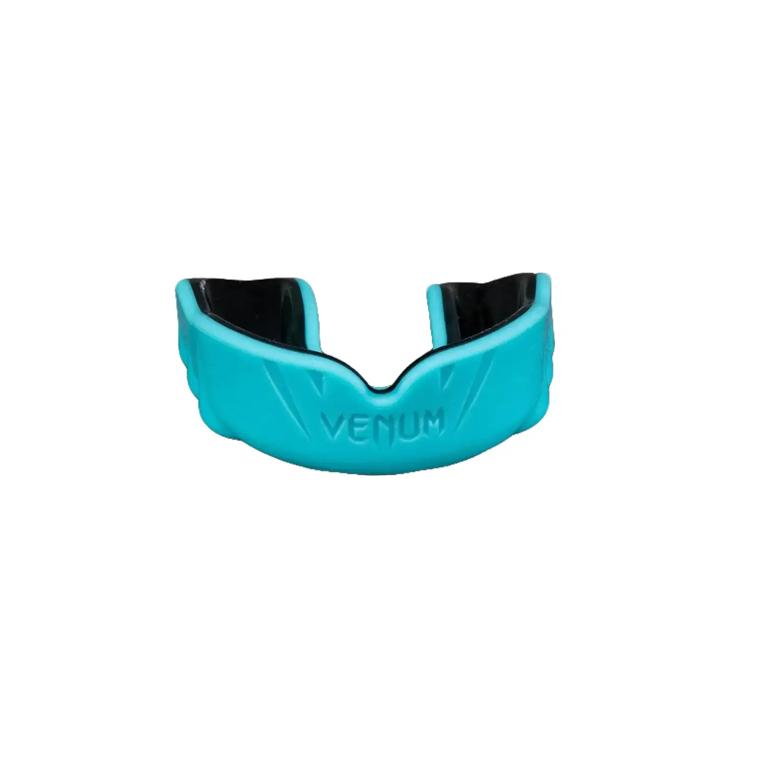 Venum Challenger Sports Mouthguard - Turquoise/Black, Gel Frame, Shock-Absorbing, Custom Fit Design, Exclusive Breathing Channel, Sports Mouthguards, Absorbs Shock, Intense Training, Shock Absorption