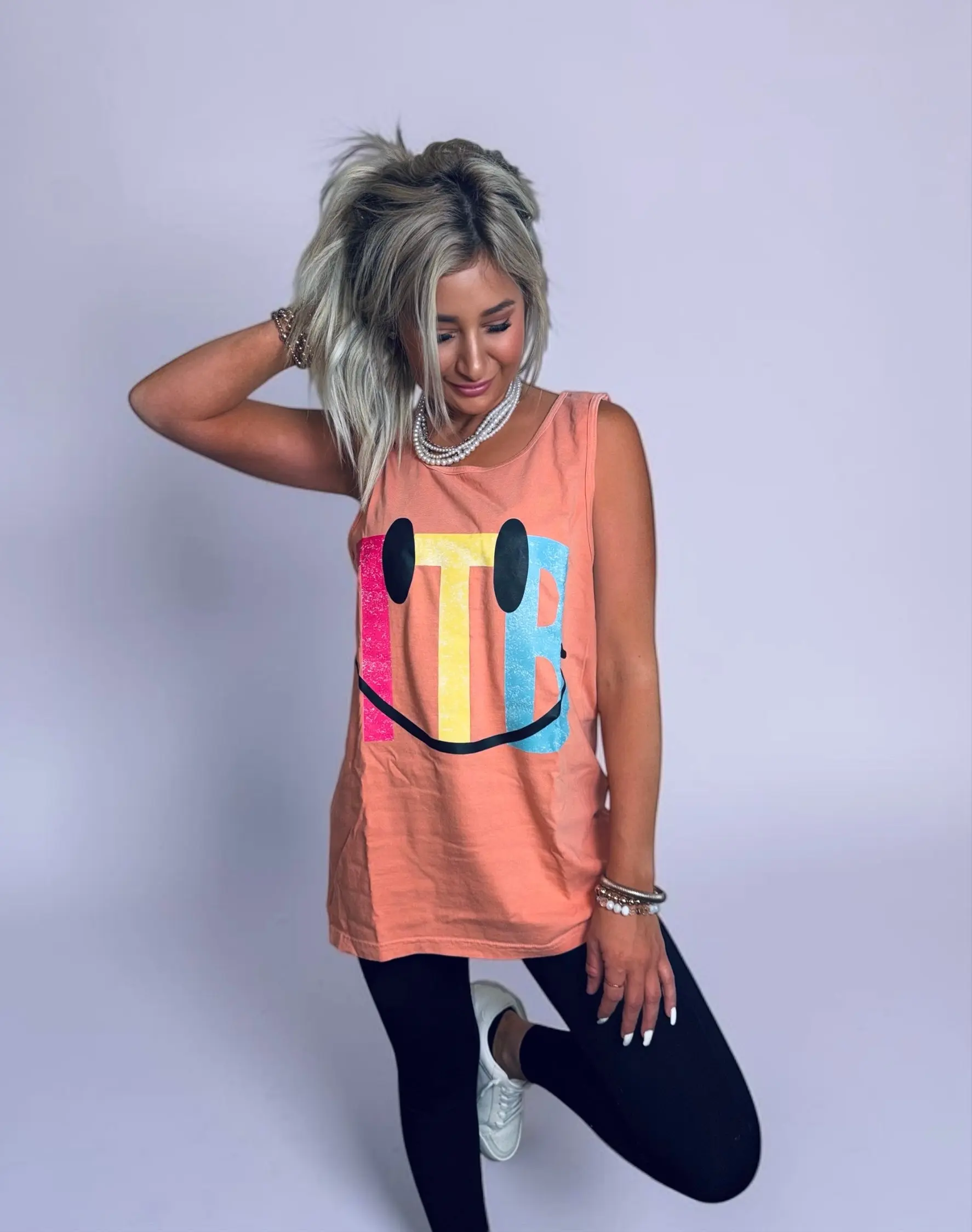 Summer Ready TTB Smiley Graphic Tank