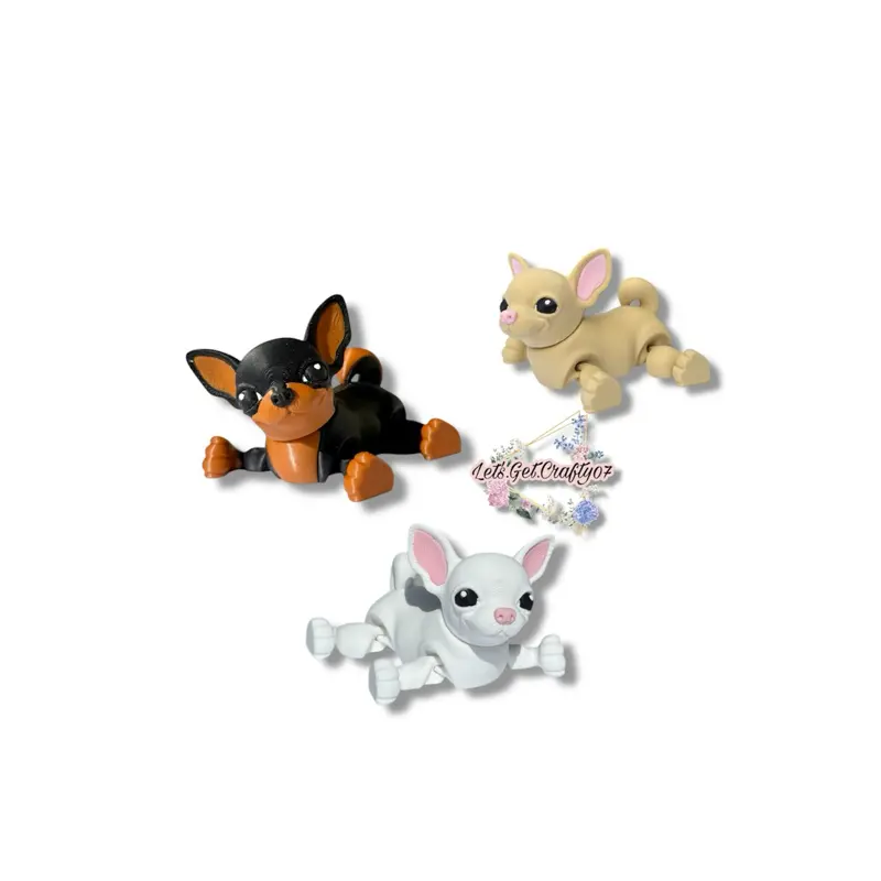 Miniature Chihuahua- 3D Printed Articulating Figurine for Dog Lovers Detailed and Adorable Design Perfect Gift Decor Decoration