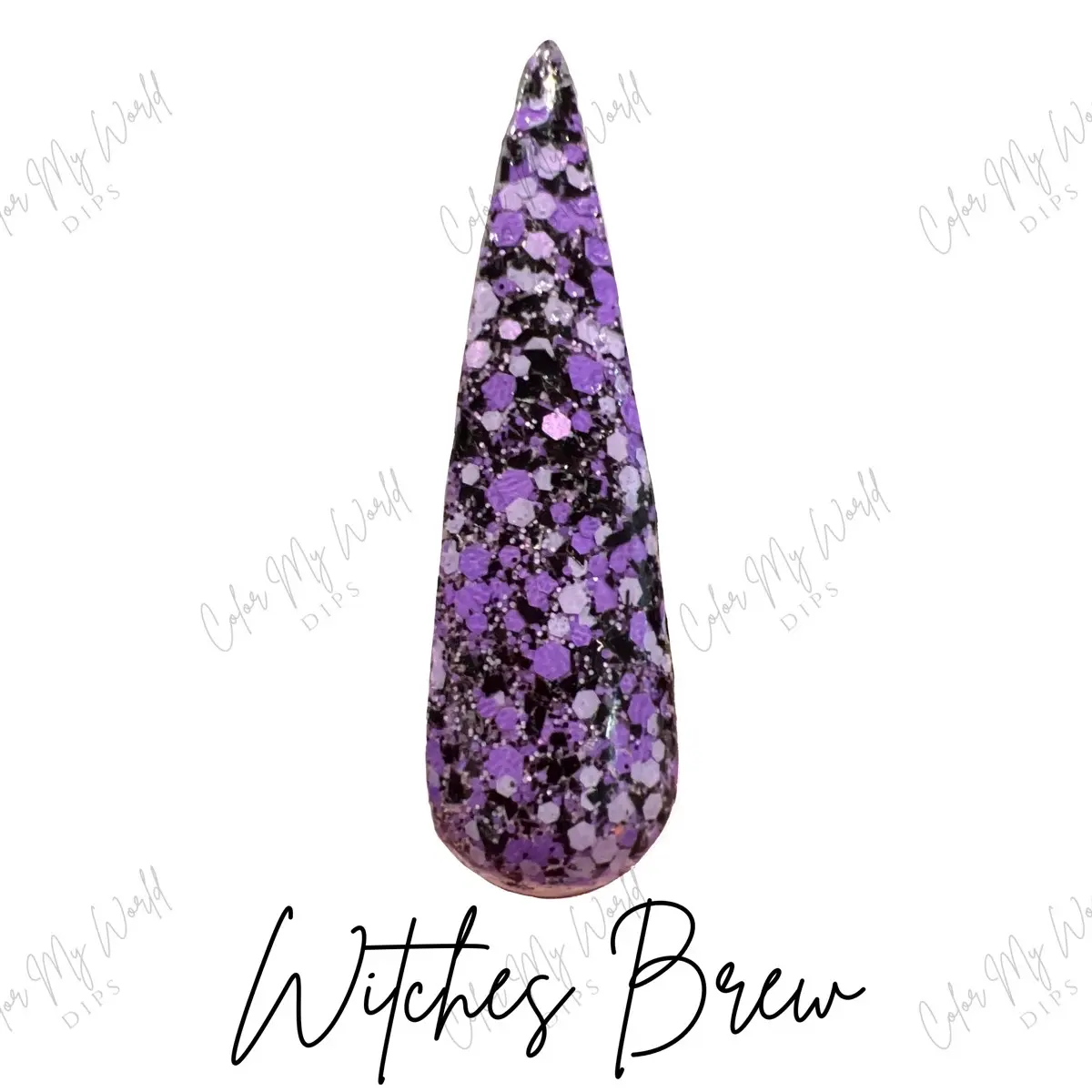 Witches Brew- purple and black glitter, Halloween glitter, dip powder, Halloween mani inspo, nail dip
