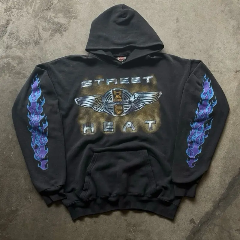 Ultra RARE 1995 - Harley Davidson - “Street Heat” Hoodie - Size L