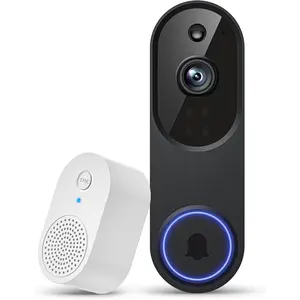 Video Doorbell Camera, 2.4G WiFi Only, AI Human Detection, Indoor/Outdoor  Cam for  , 2-Way Talk, Night Vision, Cloud Storage (Sold Separately)