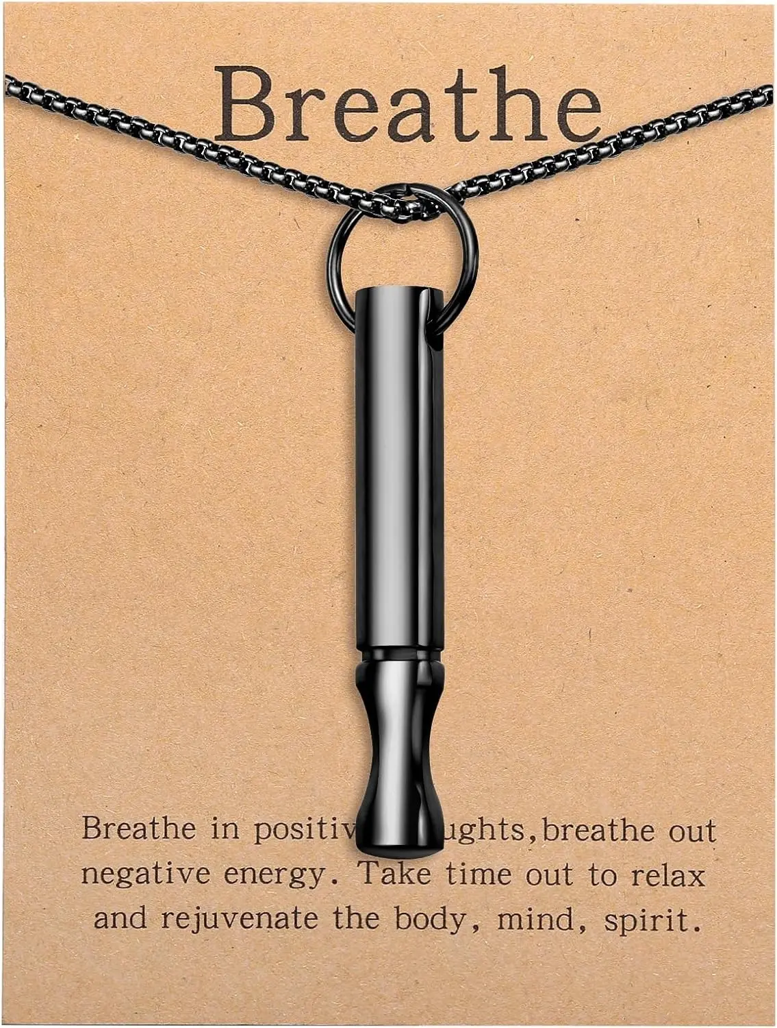 Mindfulness Breathing Necklace Stress Relief Pendant