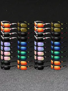 40pcs the latest unisex semi-frame sports sunglasse come in variou color and feature UV400 protective lense,suitable for all kinds of outdoor activities.Classic color semi-frame paired with anti-slip rubber nose pads to enhance wearing comfort.