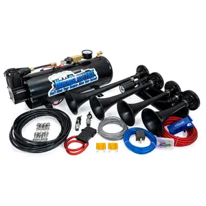 HornBlasters 4-Chime 3-Liter Air Horn Kit | 12-Volt DC | 120 PSI 3-Liter Air System