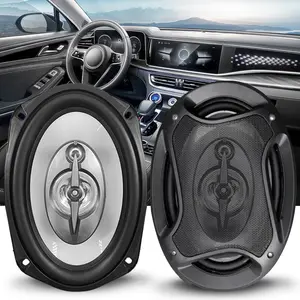Korbros 6x9" 3 - Way Coaxial Car Audio Speakers 40W Max Sound System With Mid-Tweeter And Enhanced Bass Response 2Pcs