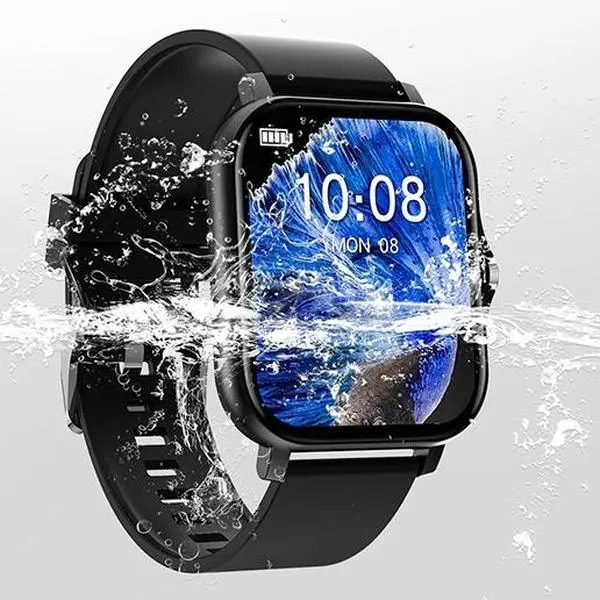 Unisex Wearable Tech Smart Wristwatch - Bluetooth Music Player, Calling, Voice Control, Waterproof Multi-Sports Fitness Health Tracker, Custom Faces & Market, Daily Activity Monitor, Daily Wear Device, Tech Smart Watches