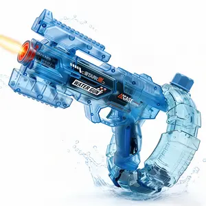 New Space Energy-Ring Electric Water Gun with LED Lights, Large Capacity, Auto Continuous Fire, Reload Effect, Strong Spray – Ideal for Summer Parties, Outdoor Beach/Pool Play, Kids & Adults Gift