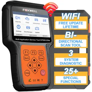 FOXWELL NT650 Elite Car Scanner, ABS SRS Engine Diagnostic Scan Tool with EPB/DPF/Oil Reset/ABS Bleeding/TPMS/SAS Calibration 25 Maintenance Services, Professional OBD2 Scanner OBDII Automotive Code Reader