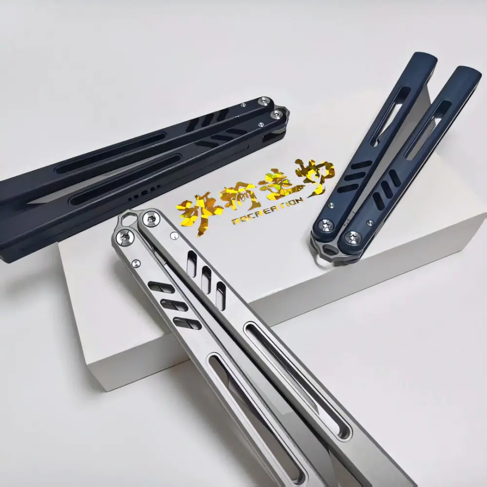Fancy Flipping Skill Trainer, 7050 Aluminum Alloy Integrated Handle, Blade-Free Practice Tool for Stress Relief (Classic & Novelty Toy)