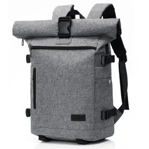 Waterproof Roll Top Backpack, Expandable 15 Inch Laptop Backpack with USB Port, Anti-Theft Travel & Work Backpack