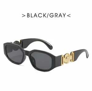 Retro Trendy Rectangle Sunglasses Women Men Vintage 90s Small Narrow Square Sunglasses B2322