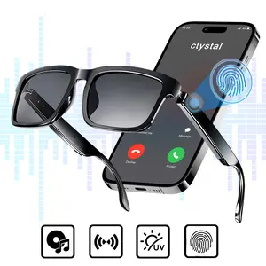 Bluetooth Smart Sunglasses - Wireless Audio Glasses with Integrated Speaker and Microphone,Voice Command & Touch Operation,UV Protection Lenses for Hiking, Travel,and Business Communications,Wom man Gifts, Multifunctional Audio Sunglasses