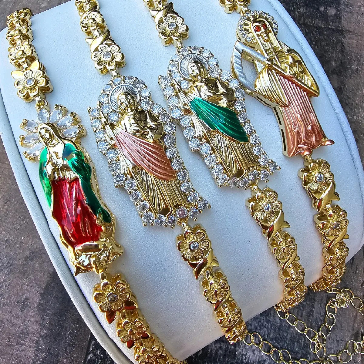 Gold plated bracelets