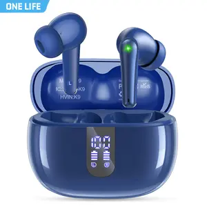 ONE LIFE In-Ear Wireless Bluetooth Earbuds with LED Display, HiFi Sound, Noise Cancelling, Lightweight Ergonomic Design, Long Battery, IPX5 Waterproof, Mic Earphones for Gaming, Sports, Travel & Tech Gadgets