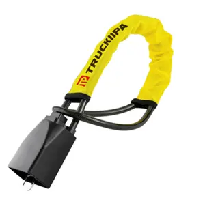 Truckiipa Steering Wheel Lock for Cars, Universal Seat Belt Lock, Anti-Theft Device with 3 Keys, Compact & Lightweight, Easy to Operate, Security Fit Most Vehicles Truck SUV Van (Yellow)