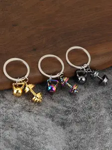 Gym Activity Small Gift Club Dumbbell Keychain Metal Kettlebell Dumbbell Keyring for Gym Fob Weightlifting Keychain Fitness Pendant Bag Purse Backpack, Keychain For Bags & Keys Accessory Lightweight Keychain