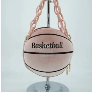 Pu Velvet basketball purse