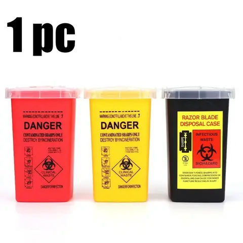 Blade Recycling Bin, Plastic Storage Bin, Durable Plastic Organizers, Used Blades 1 Count Safe Storage Solution Organiser for Sharpening Stones, Ideal for Grooming Settings, for Grooming Hygiene, Home Organizers, Home Supplies