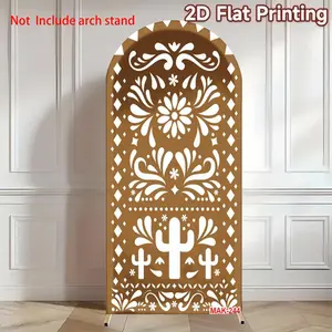 Mexican Cactus Flower Arch Backdrop Cover for Kids Baby Shower Party Decor Birthday Cake Background Elastic Double-Sided Spandex Fabric Decorative Backdrop for Parties Party Decorations Banners Wedding Arched Backdrop