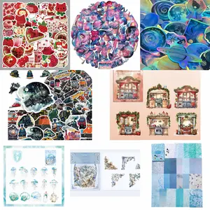 3.0-Sticker and Paper Material Pack for Junk Journaling, Scrapbooking, and Mixed Crafts