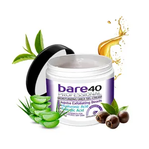 BARE 40 PRO Gel 40% Urea w/ 2% Salicylic Acid Hyaluronic Acid Tea Tree Oil Aloe Vera Jojoba Beads 4oz Jar for Corns Calluses Cracked Heels Hydrating Body Care Moisturizer