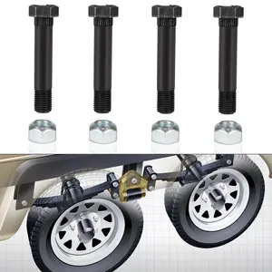 9/16"-18 x 3 Trailer Leaf Spring Shackle Bolt & Lock Nut for 1-3/4" Wide Leaf Springs onto Hanger Brackets Or Equalizers