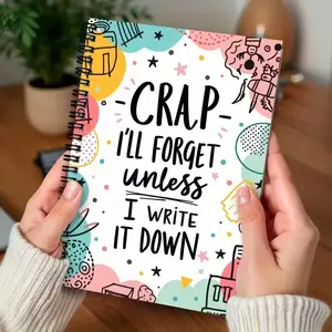Colorful Spiral Notebook - 'I Forget Nonsense Unless I Write It Down', Design, Stationery Supplies, 100 Pages, Perfect for Planning and Journaling, Ideal Gift for Friends, Daily Planner, Creative Journal, Smooth Paper, Durable Cover, Writing