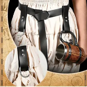 Renaissance Style Skirt Waist Belt Set, Medieval Buckle Accessory, Viking Simple Hanging Ring, Perfect for Renaissance Role-Playing Costume