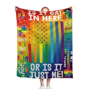 NnoBeta LGBTQ Blanket, LGBT Gifts For Gay, Lesbian, Transexual, Friends, Besties, Gay Pride, Rainbow, Soft Throw Blanket, 50x65 Inches, Lesbian