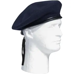 Navy Blue - Military Monty Beret - Wool/Nylon