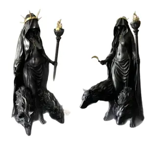 Halloween Night Goddess Statue Resin Decoration, Holiday Craft Home Decor, Festive Ornament, Unique Halloween Gift Idea, Decorative Figurines