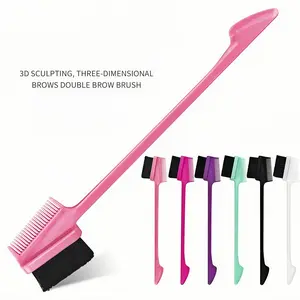 LEFGODY Professional 3-in-1 Double-Side Hair Brush for Women - Bang Styling, Edge Shaping (Color Sent Randomly), Double-Side Brush
