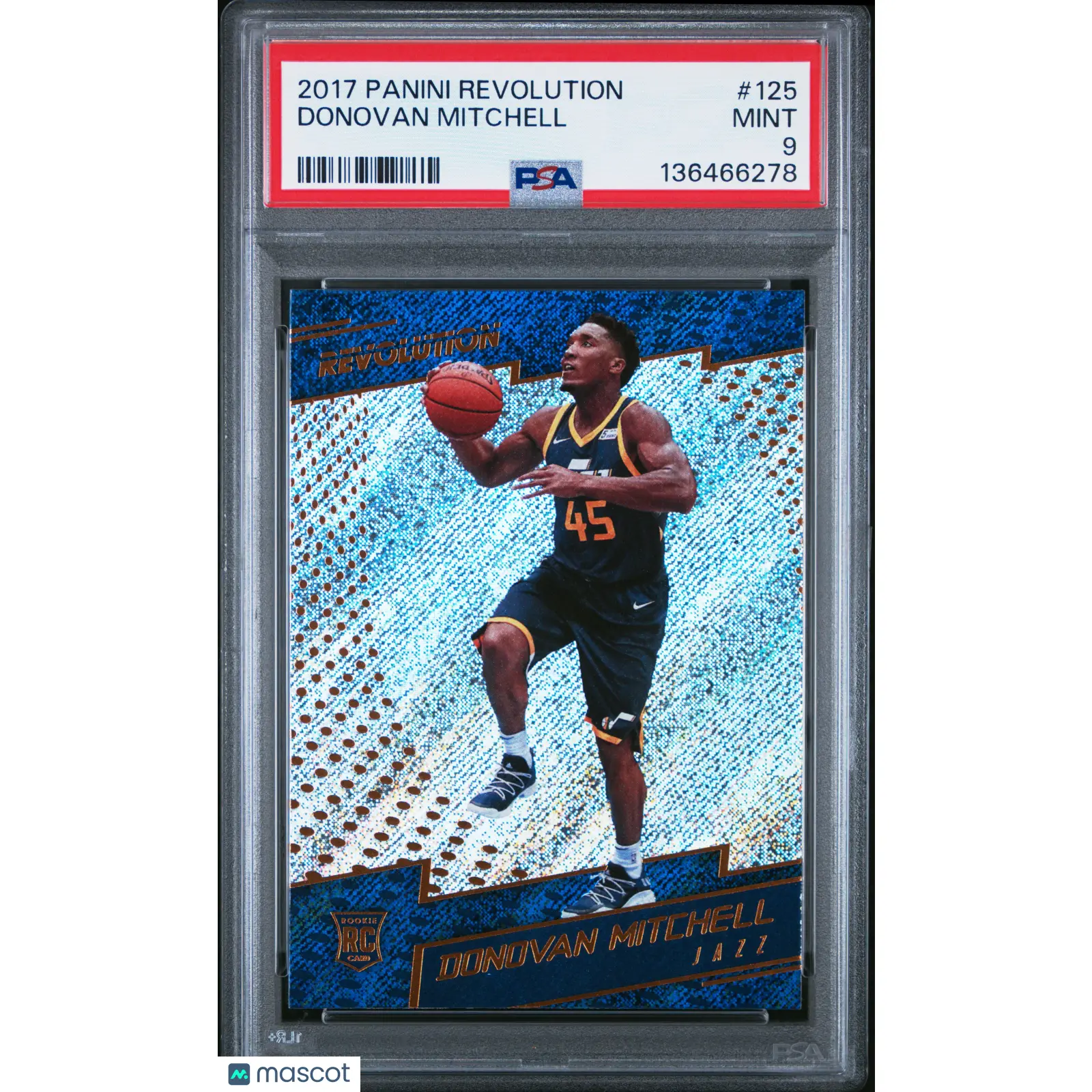 2017 Panini Revolution Donovan Mitchell Rookie Card #125 PSA 9 Mint