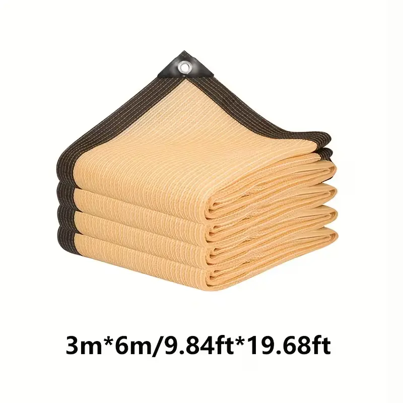 UV-Resistant Rectangular Outdoor Sunshade Netting with Grommets, 10x20 FT Open Weave Plastic Mesh, 70-90% Sun Blocking Breathable Canopy for Patio/Garden Privacy, Netting for Patio Sun Protection