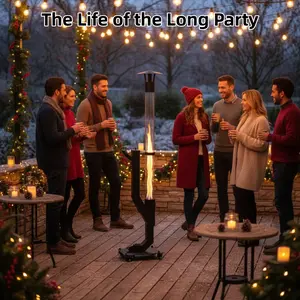 Outdoor Pellet Fire Feature with Vertical Flame | Modern Steel Patio Flame Column for Ambience & Atmosphere | Portable Decorative Fire for Backyard, Garden, Camping & Parties