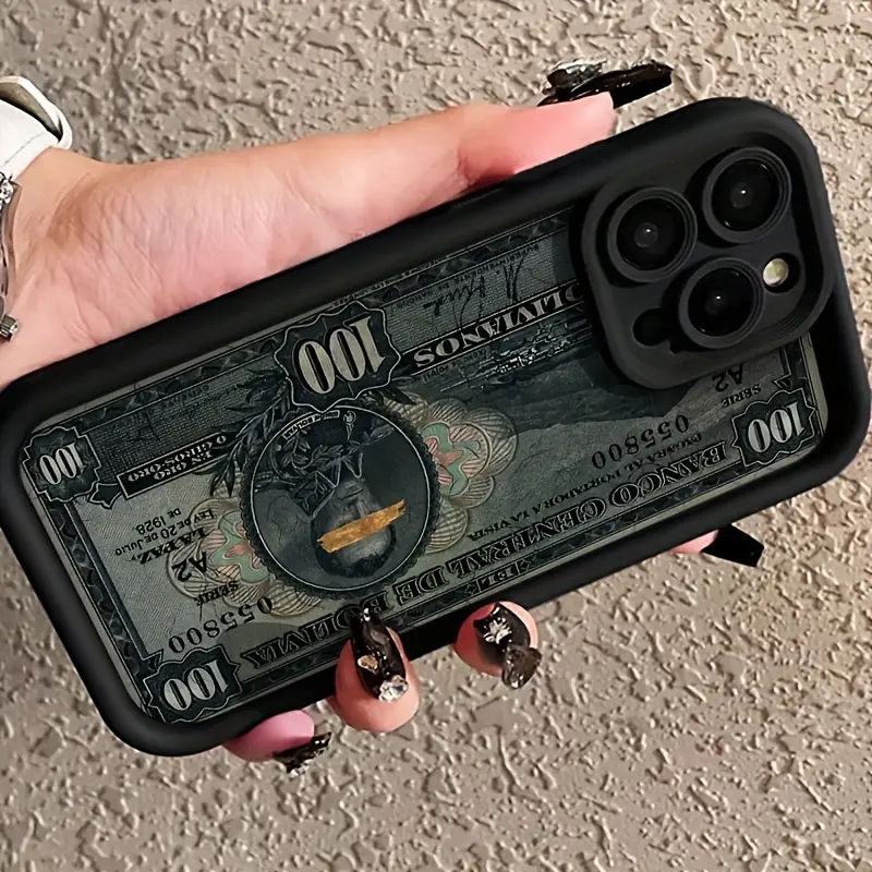 1 Piece Banknote Pattern Design Anti-drop All-round Protection Phone Case, Suitable for iPhone17Air/17Promax/16PROMAX/16PLUS/16PRO/16/15PLUS/15PRO/15/14PROMAX/14PLUS/14PRO/14/13PROMAX/13PRO/13/12PROMAX/12PRO/12/11Promax/11/Xsmax/11Promax/11Pro/11/Xsmax
