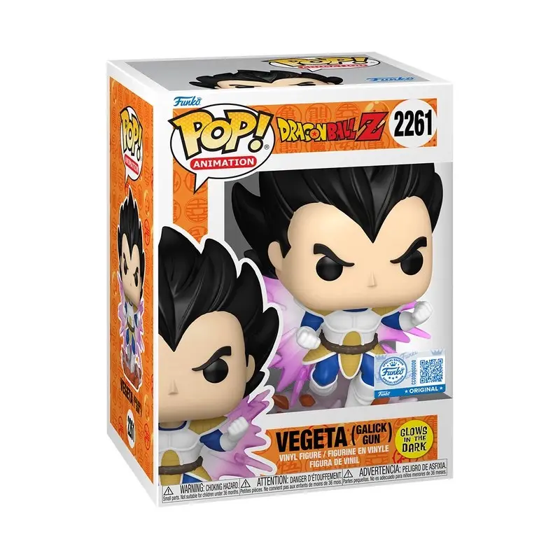 Funko Dragon Ball Z Vegeta Model Figure #2261, Galick Gun Glow-in-the-Dark Light Up Collectible, Collectible for Fans Vinyl Figurine