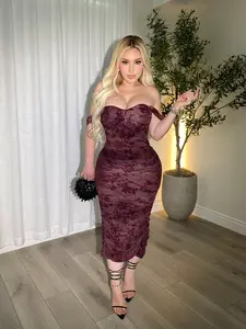 Adore Burgandy Dress