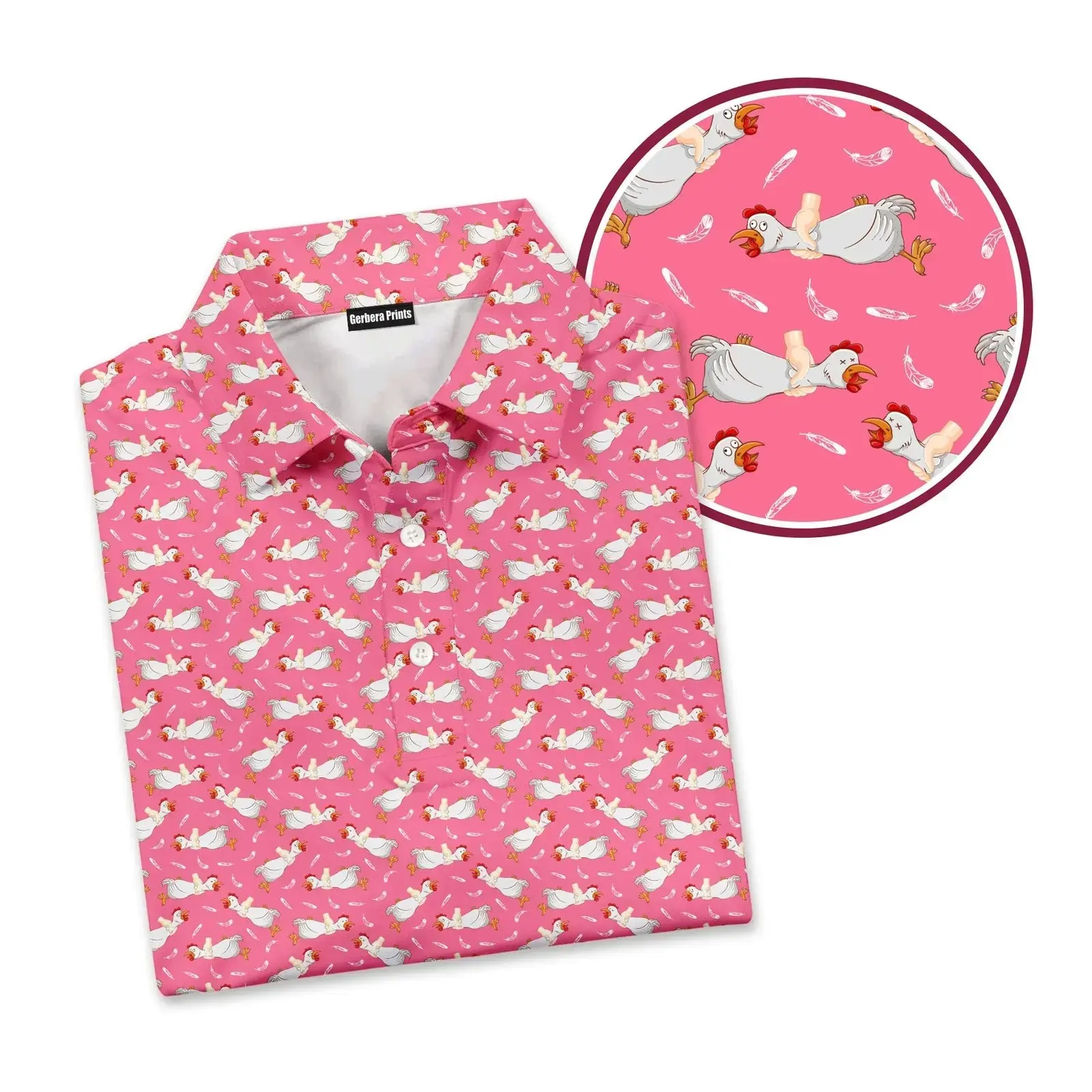 Chocking The Chicken Funny Pattern Mens Golf Ball Polo Shirt Masters Golf Tennis Polo – Sizes S 5XL Gift for Him Casual Breathable, gameday polo, funny polo, Mens Polo, gift for him