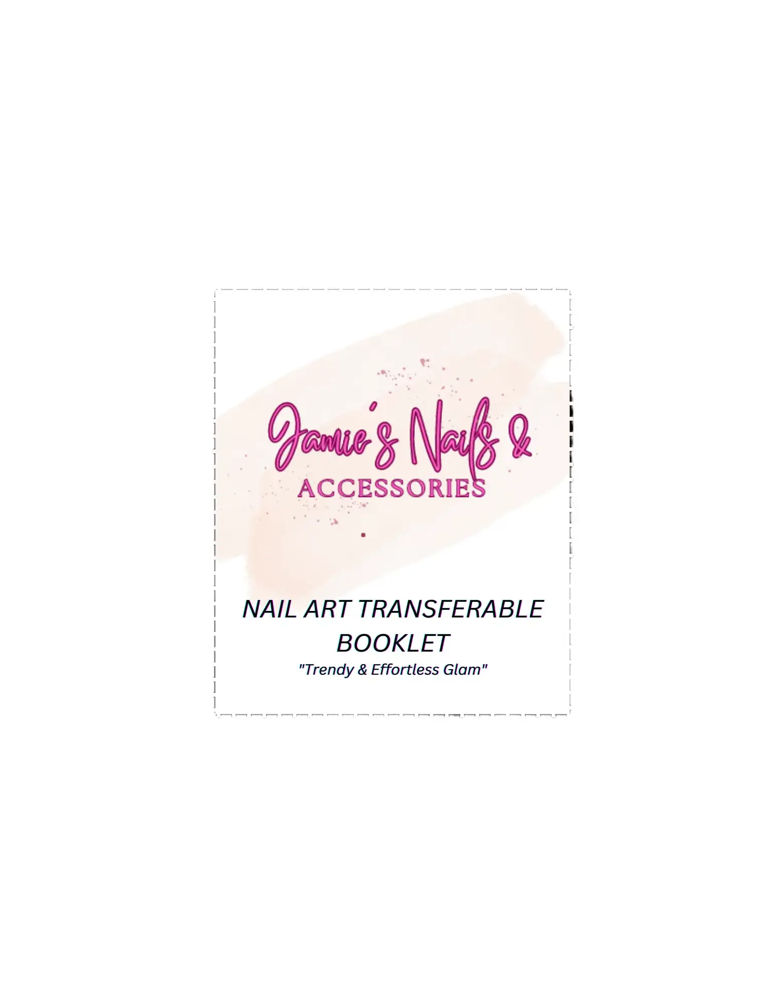 Jamie's Nail & Accessories Nail Art Transferable Booklet - Easy-to-Use Design for Stunning Nail Art Manicure, Nail Care, Diy Nails Cosmetic Durable